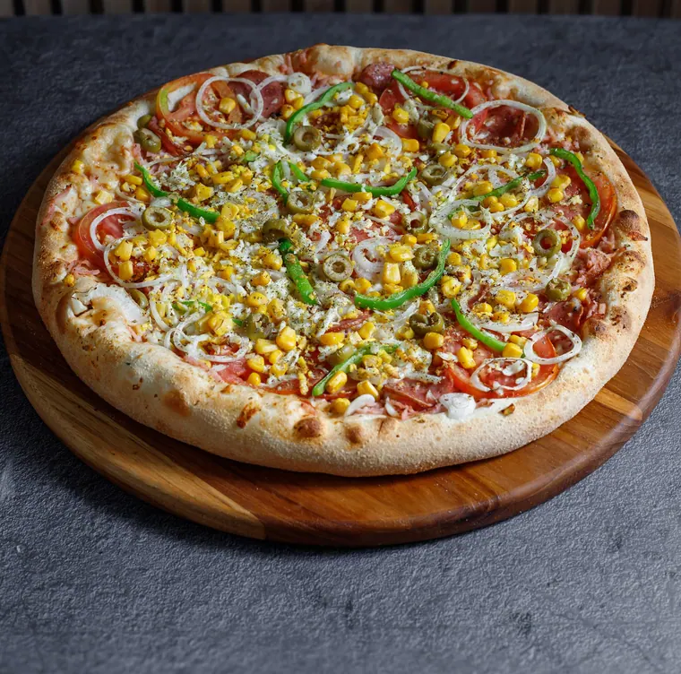Pizza grande do Mundo da Pizza