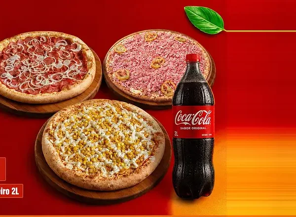 2 Pizza Grande + 1 Refri 2L